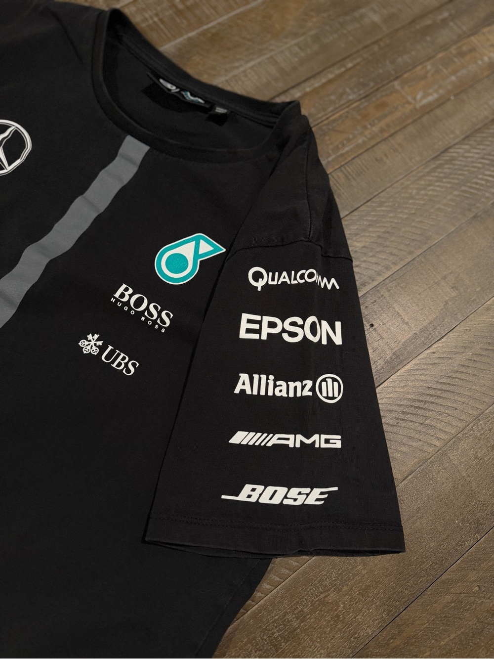 Mercedes‑AMG Petronas Black Logo Team T‑Shirt
